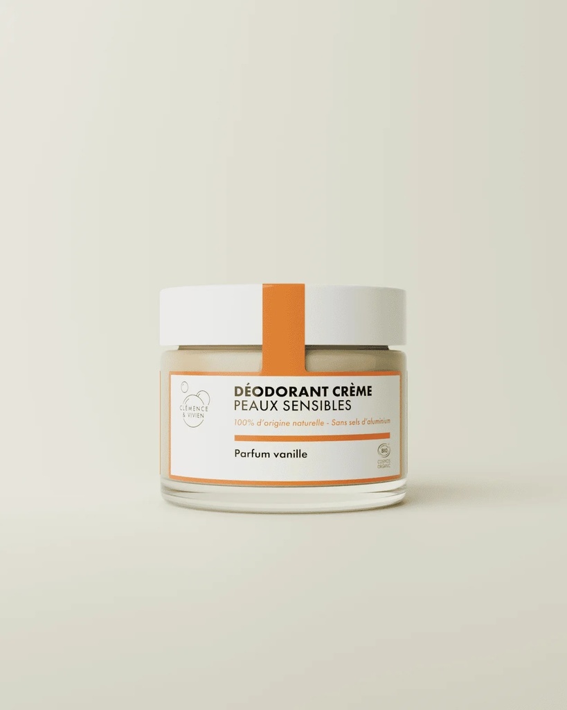 CLÉMENCE ET VIVIEN || Déodorant Naturel – Vanille Peaux Sensibles – 50 g