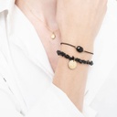 A Beautiful Story || Bracelet Gemstone Onyx Noir – Or