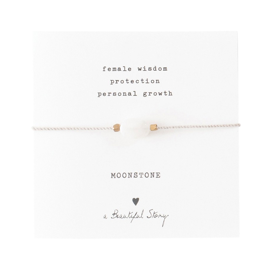 A Beautiful Story || Bracelet Gemstone Pierre de Lune – Or