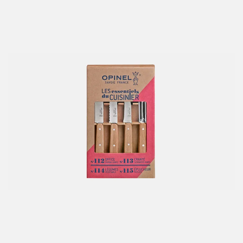 OPINEL || Coffret Couteaux Les Essentiels en Cuisine – Bois naturel