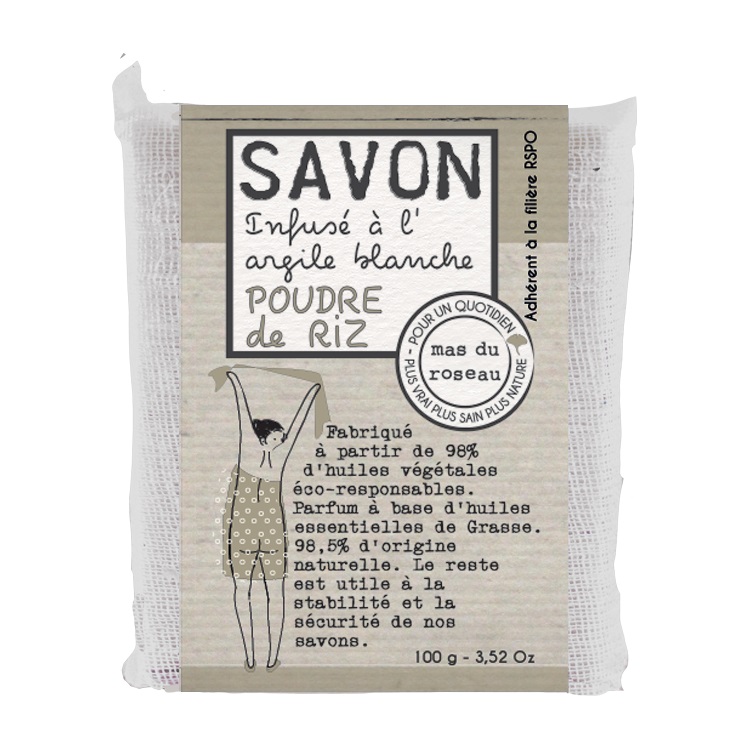 MAS DU ROSEAU || Savonnette Poudre de Riz