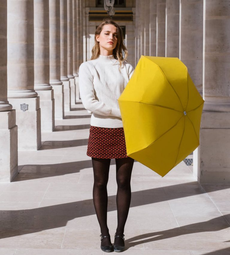 ANATOLE || Mini parapluie Martin – Jaune moutarde