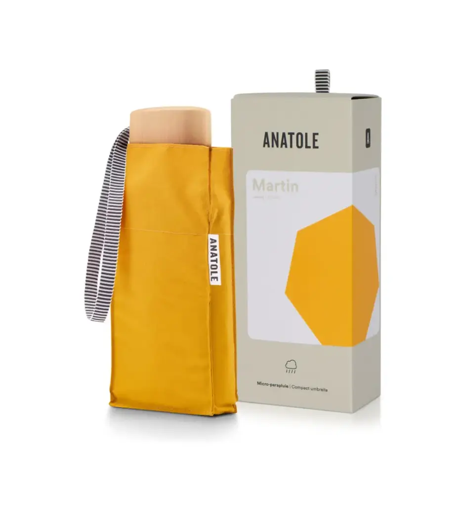 ANATOLE || Mini parapluie Martin – Jaune moutarde