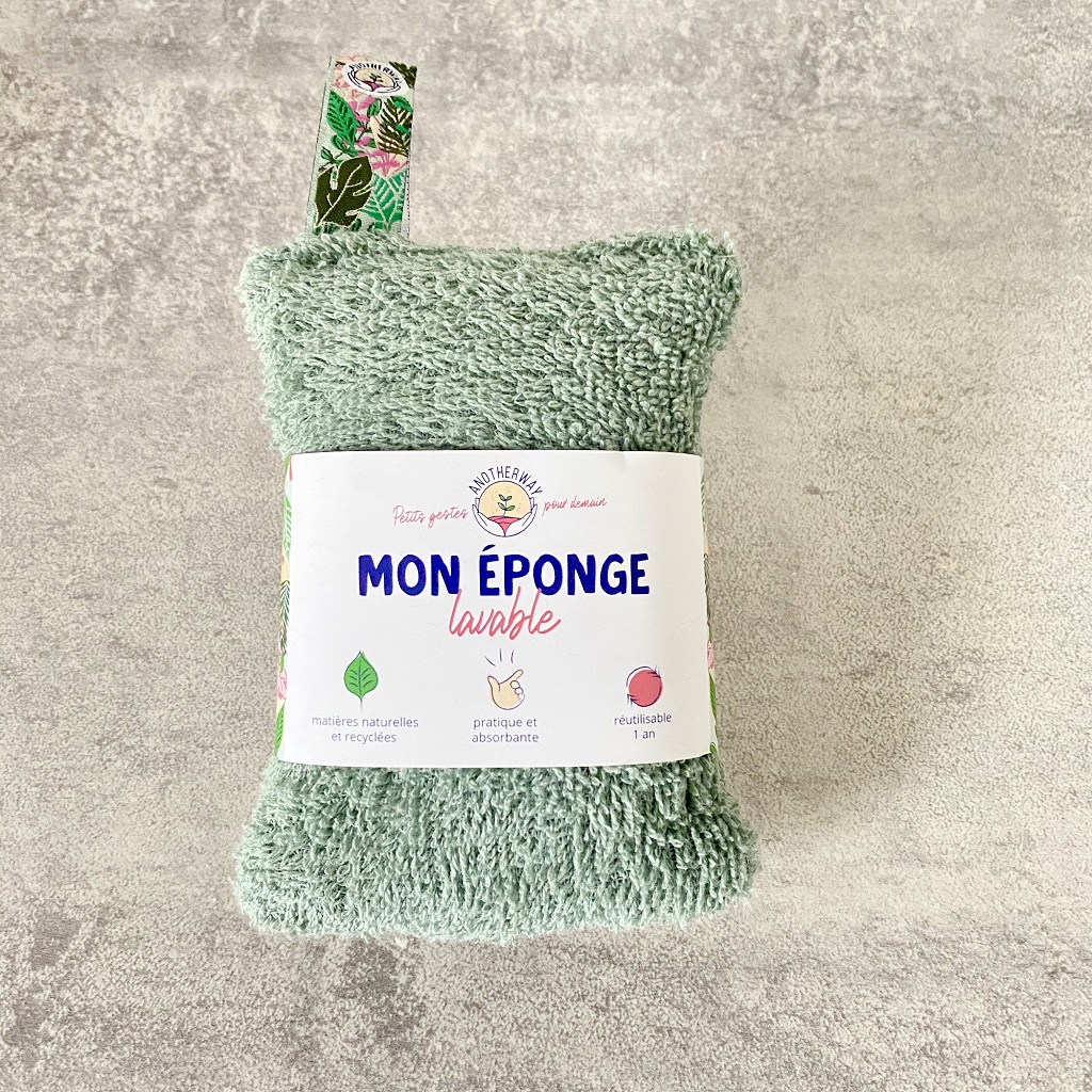ANOTHER WAY || Éponge Lavable – Verte