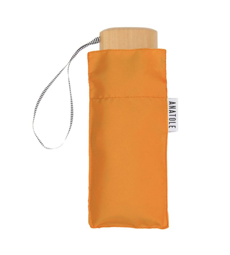 Anatole | Mini parapluie orange - micro &amp; solide - Auguste