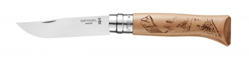 OPINEL || Couteau Gravure Vélo N°08 – Bois naturel