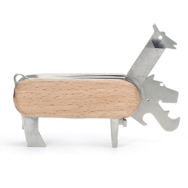 [KIK-CD62] KIKKERLAND || Couteau multi-usage animaux en bois