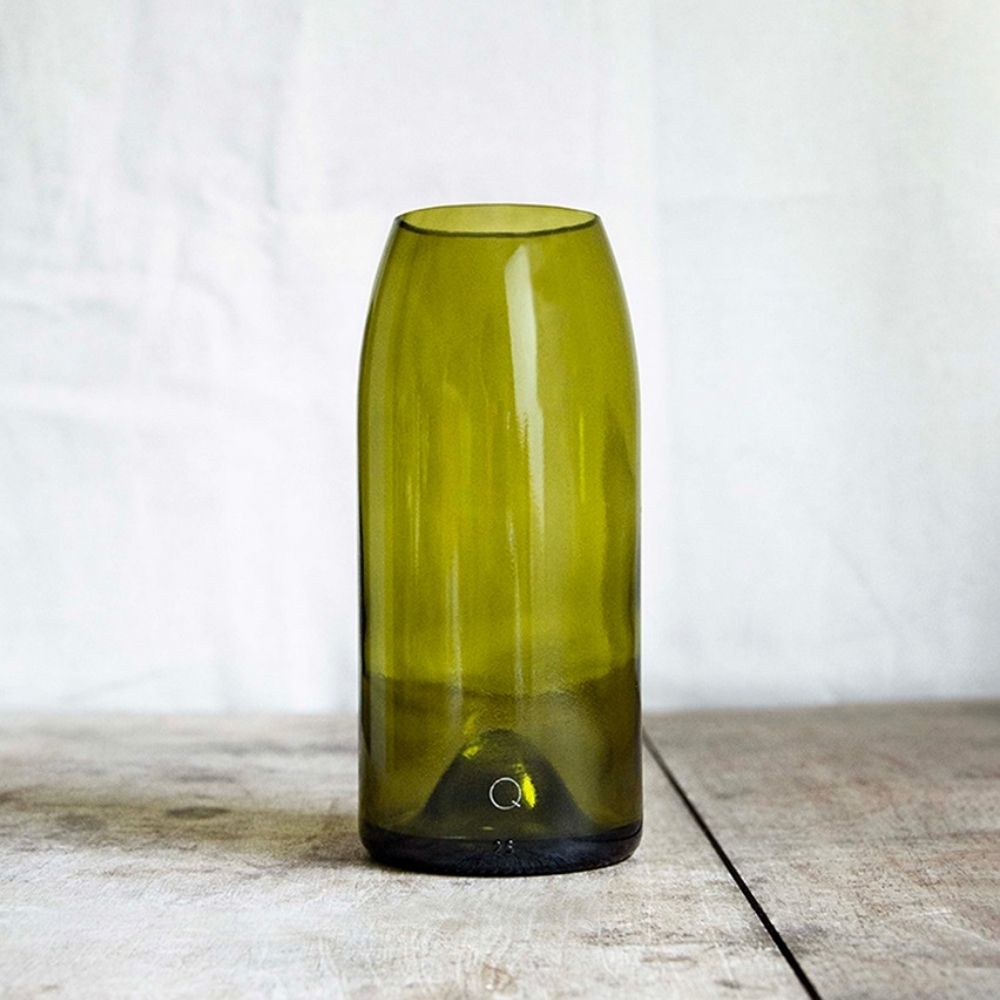 [QDB-3770008629080] Q DE BOUTEILLES || Vase Bouteille Medium – Feuille Morte