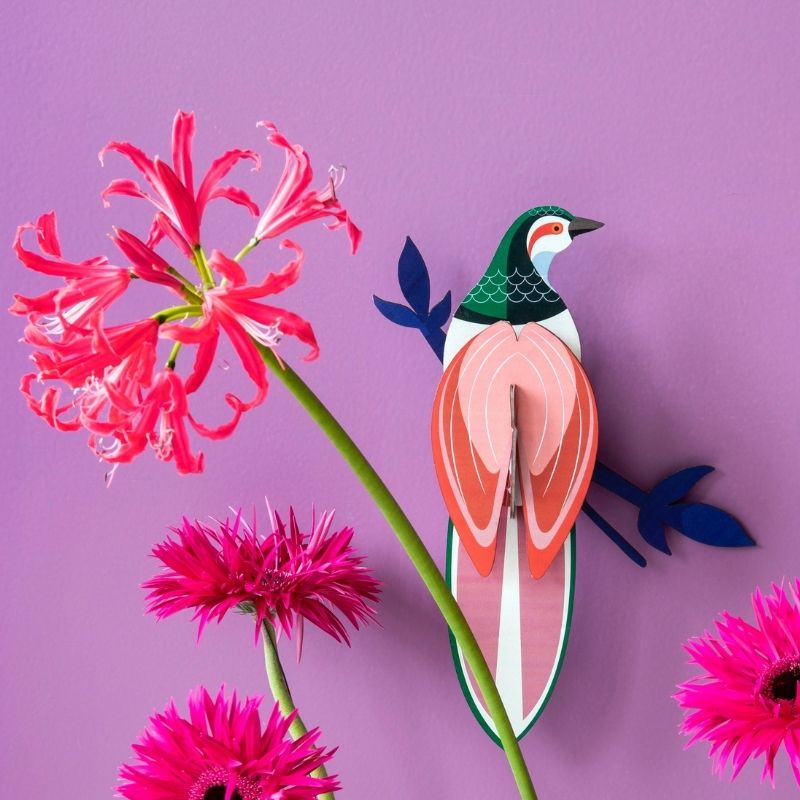 [STR-TTM81] Studio Roof | Oiseau de paradis décoratif en carton recyclé - Rani