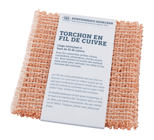 [BUR-250134] Bürstenhaus Redecker || Torchon fil de cuivre