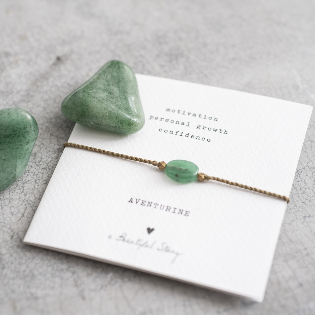 [ABS-BL23274] A Beautiful Story || Bracelet Gemstone Aventurine – Or