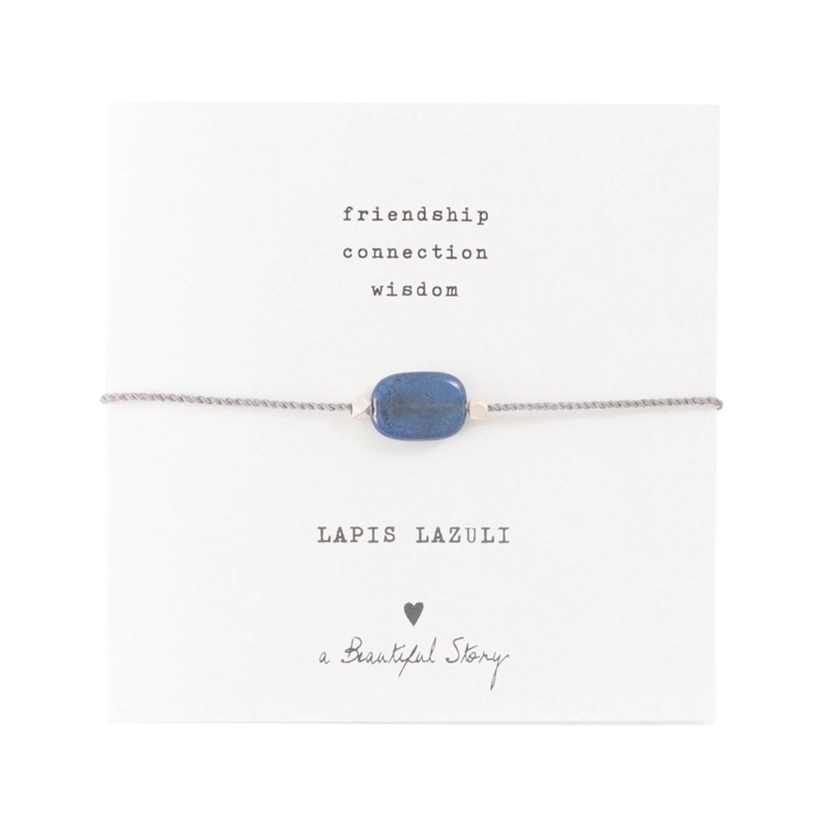 [ABS-BL23574] A Beautiful Story || Bracelet Gemstone Lapis-Lazuli – Argenté
