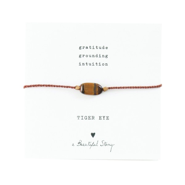 [ABS-BL23374] A Beautiful Story | Bracelet Gemstone - Tiger Eye Gold
