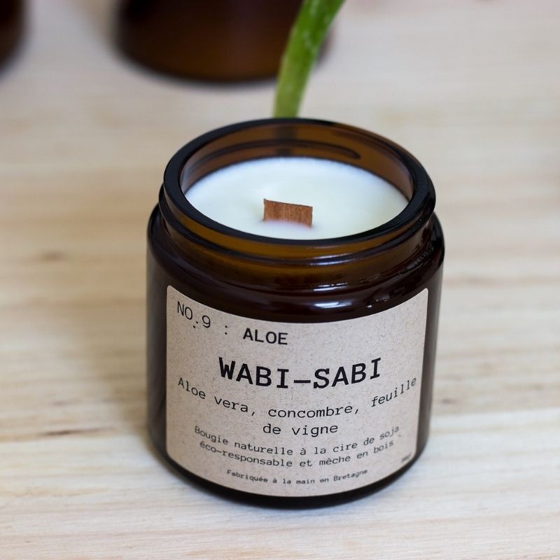[WAB-AR00033 ] WABI SABI || Bougie NO.9 Aloe – S