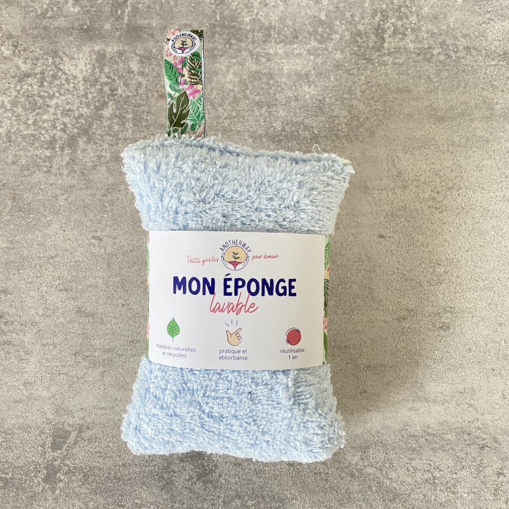 [MBW-B2B-EPG002] Another Way | Eponge Lavable et Douce - Bleue