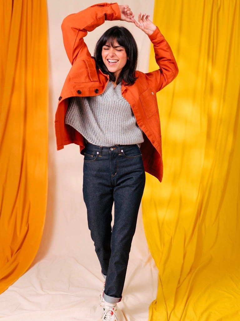 1083 || Jeans 201H – Indigo Brut – Femme