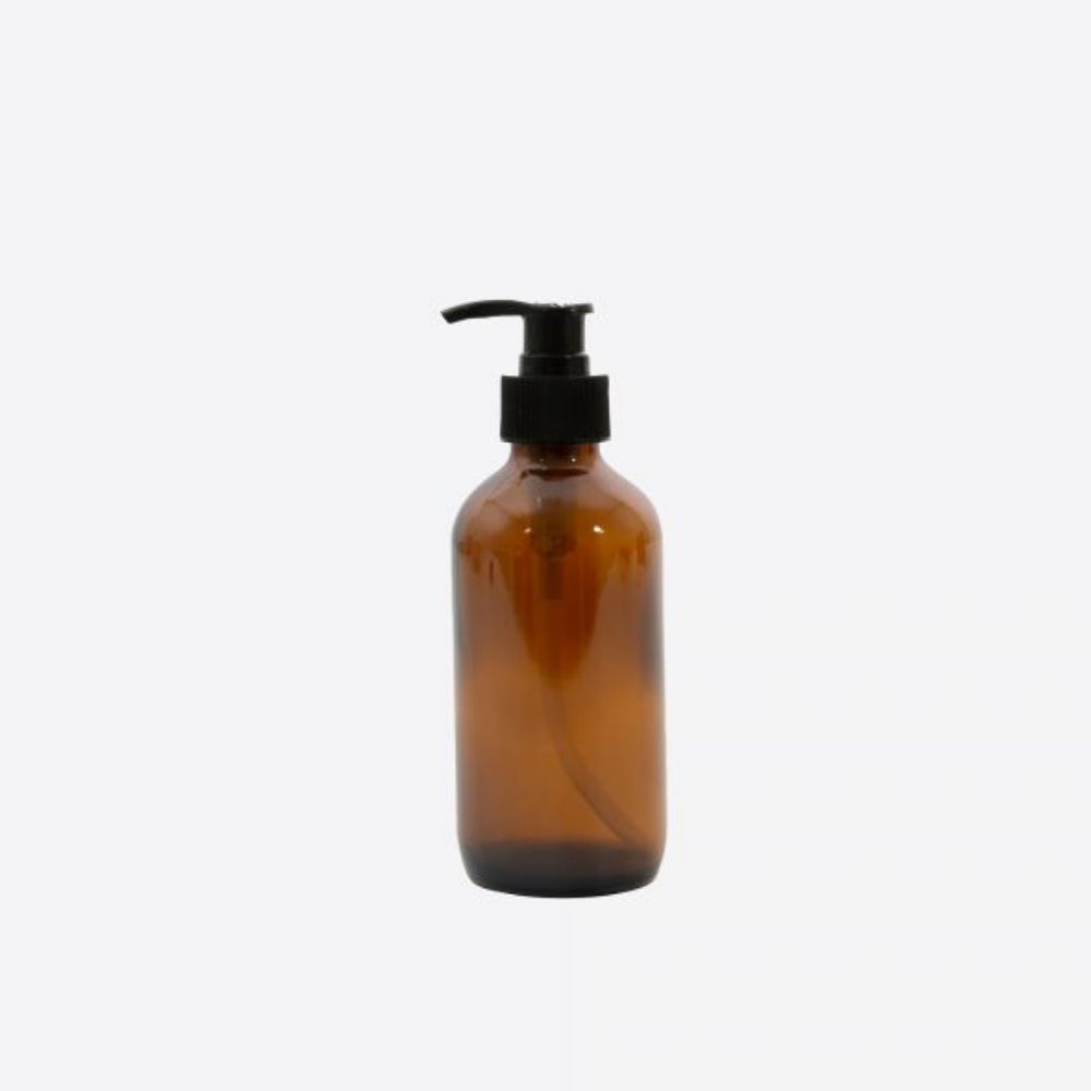 [LIV-PV-LIV-2220] Point Virgule | Bouteille en verre ambré avec pompe - 250ml