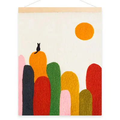 [AVE-1723] AVEVA DESIGN || Poster En Laine Bouillie – Cat on Kullaberg 18