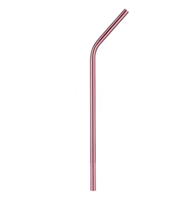 [BAM-N-BBxMSxBx210x6x100xRG] BAMBAW || Paille réutilisable en acier inoxydable – Rose Gold