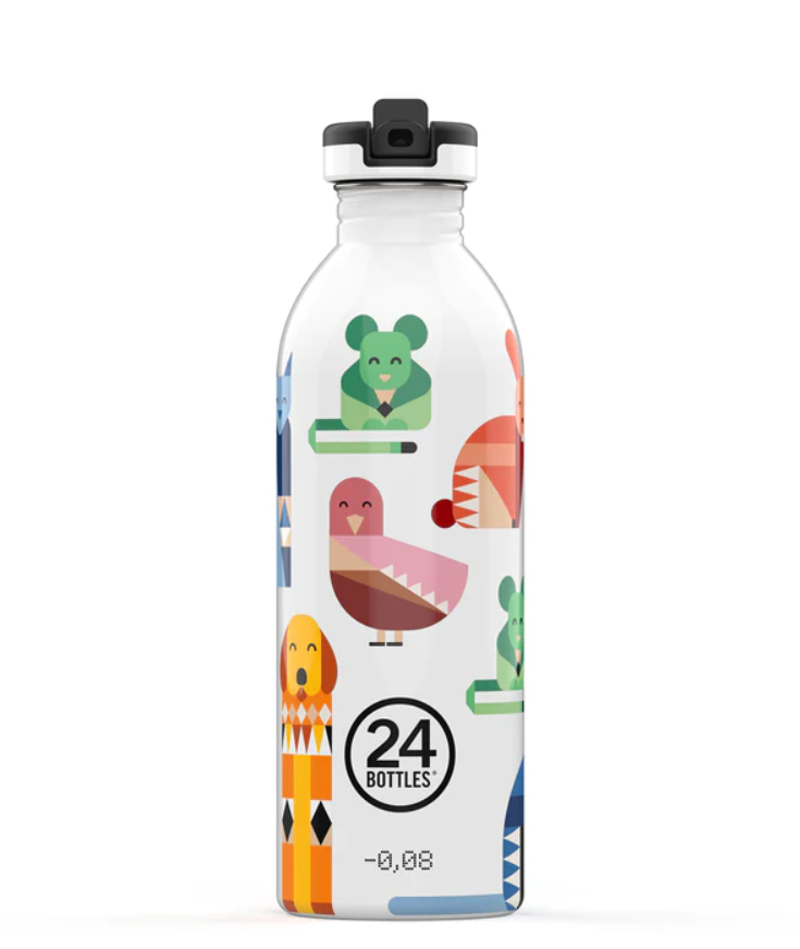 [24B-1677] 24 bottles | Bouteille en Inox Urban 500ml - Best Friends colored sport Lid