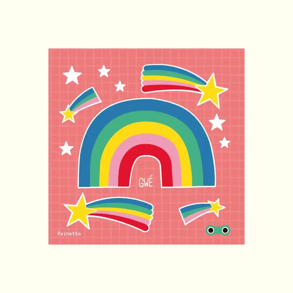 [RAI-STI-ARC] RAINETTE || Stickers réfléchissants – Arc-en-ciel