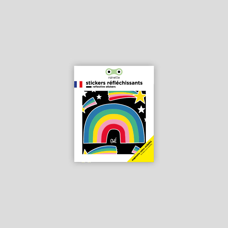 [RAI-STI-ARC] Rainette | Stickers réfléchissants - Arc en Ciel