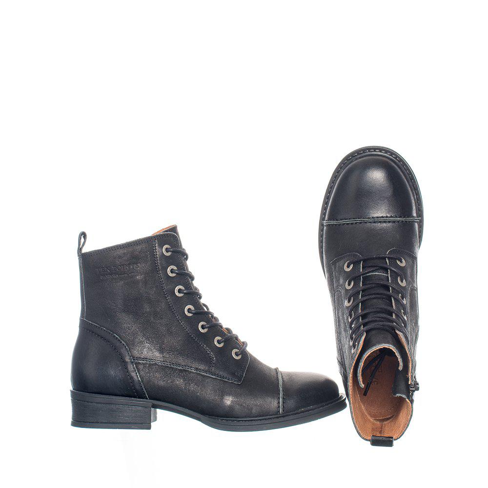 TEN POINTS || Bottines Pandora à lacets – Noir – Femme