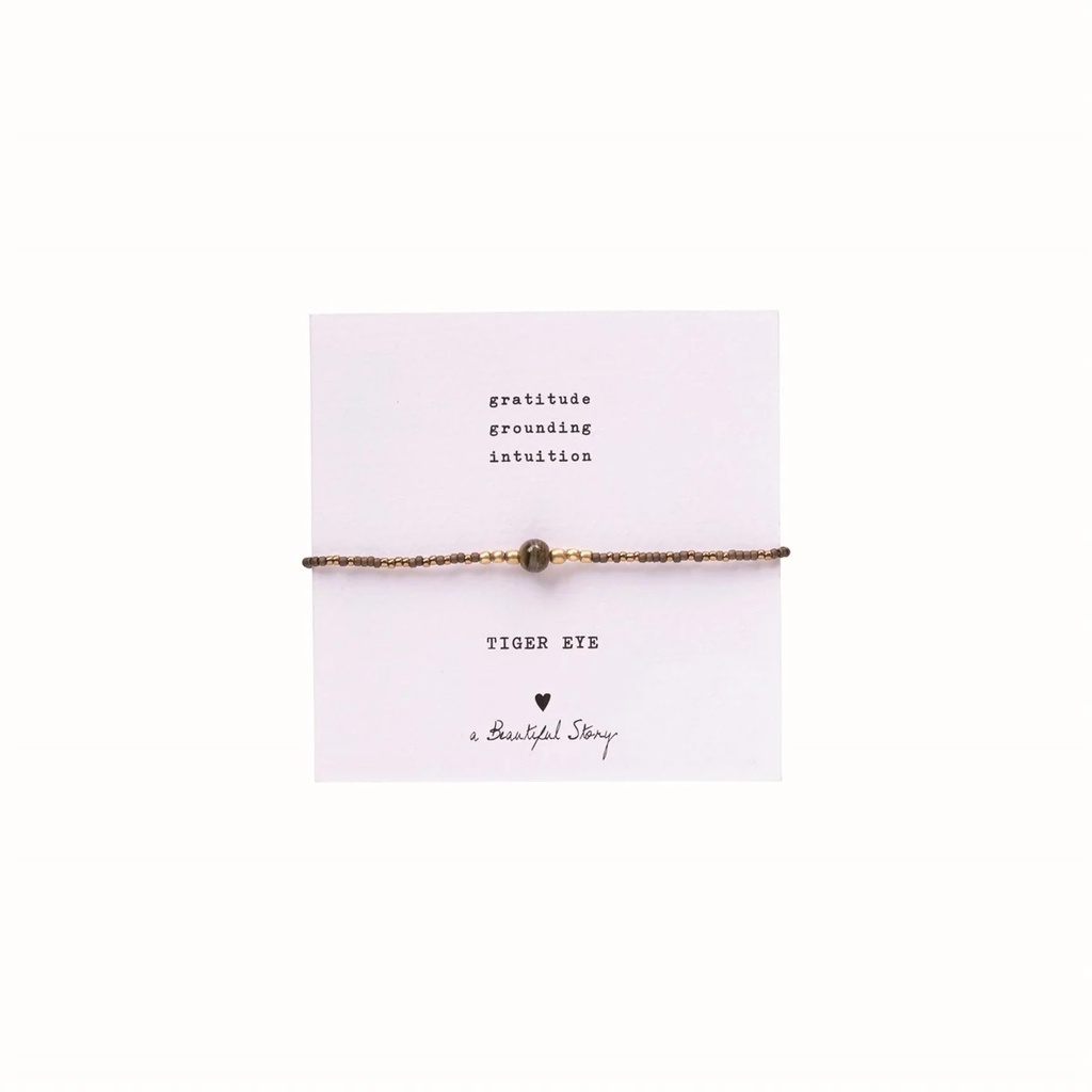 [ABS-BL23325] A Beautiful Story || Bracelet Iris Card Œil de Tigre – Or