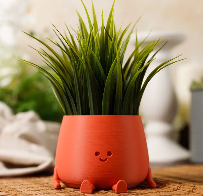 [IGA-HAPPY-S-ROUGE] Ingadi | Pot de fleurs Happy Pot - Brique rouge mat - S