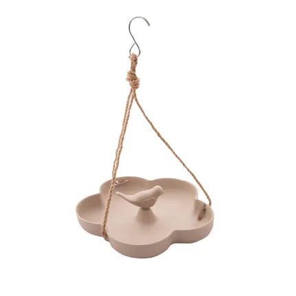 [PV-LIV-7316] Point Virgule | Mangeoire pour oiseaux en fibre de bambou - Taupe