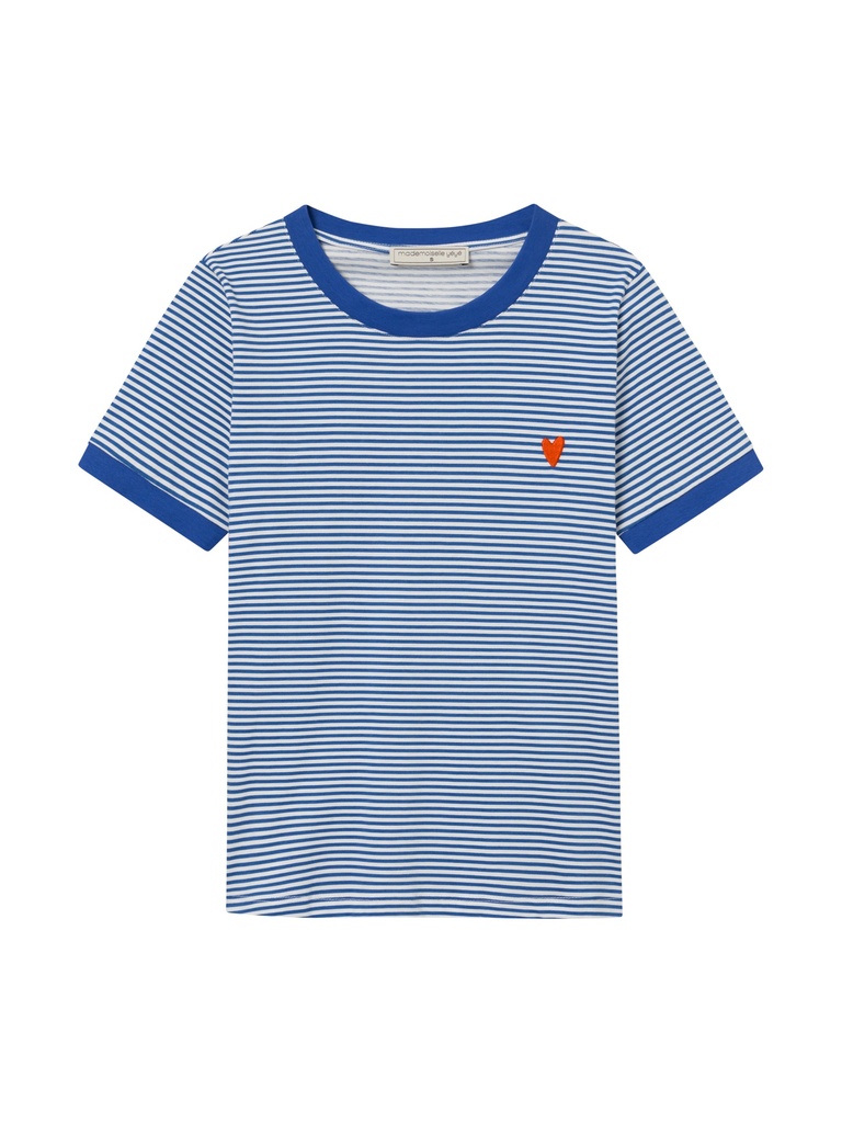 MADEMOISELLE YEYE | T-shirt Broader Horizon - Mini Stripes Blue/White