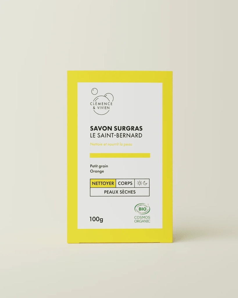 [CLE-SAVONSAINTBERNARD] CLÉMENCE ET VIVIEN || Savon à Froid – Le Saint Bernard – 100 g