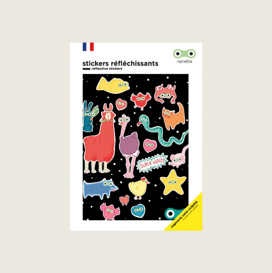 [RAI-STI-SUP] Rainette | Stickers réfléchissants - Super Héros