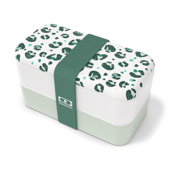 [BEN-11124118] MON BENTO || Lunch Box Bento MB Original Bleu Natural – Vert Léopard 