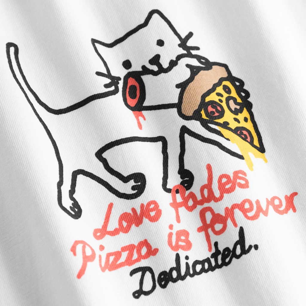 DEDICATED | T-shirt Stockholm Pizza Love - White