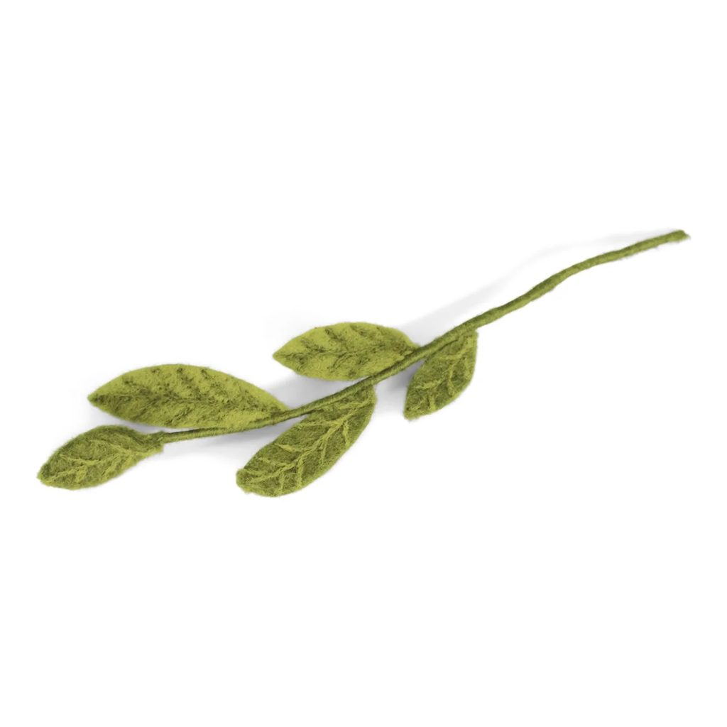 [GRY-11823] GRY &amp; SIF | Branche feuillue en laine bouillie - Vert
