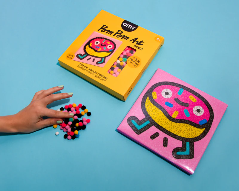 [OMY-POM01] Omy | Kit Tableau Pompons Art - Donut