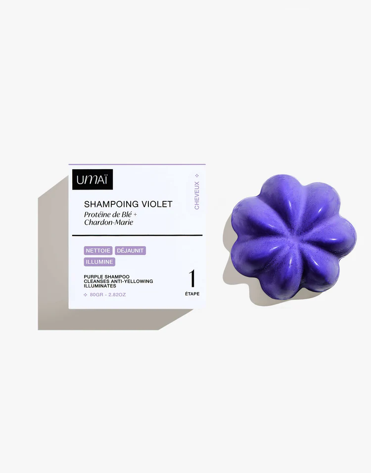 [UMA-3760408440088] Umaï | Shampoing Solide Violet - cheveux blonds, gris, blancs ou décolorés