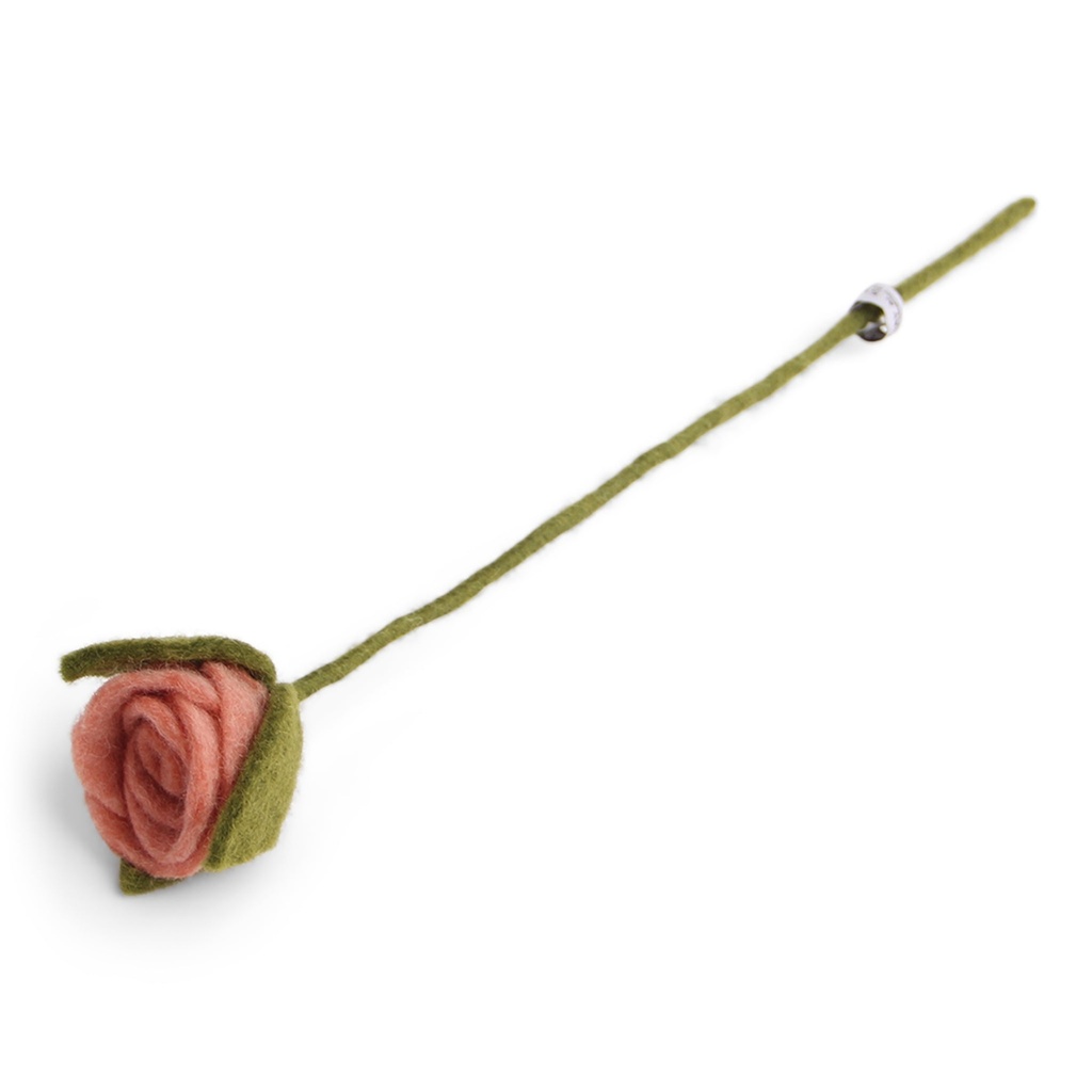 [GRY-17421] GRY &amp; SIF | Fleur en laine bouillie Rose - Dusty Red
