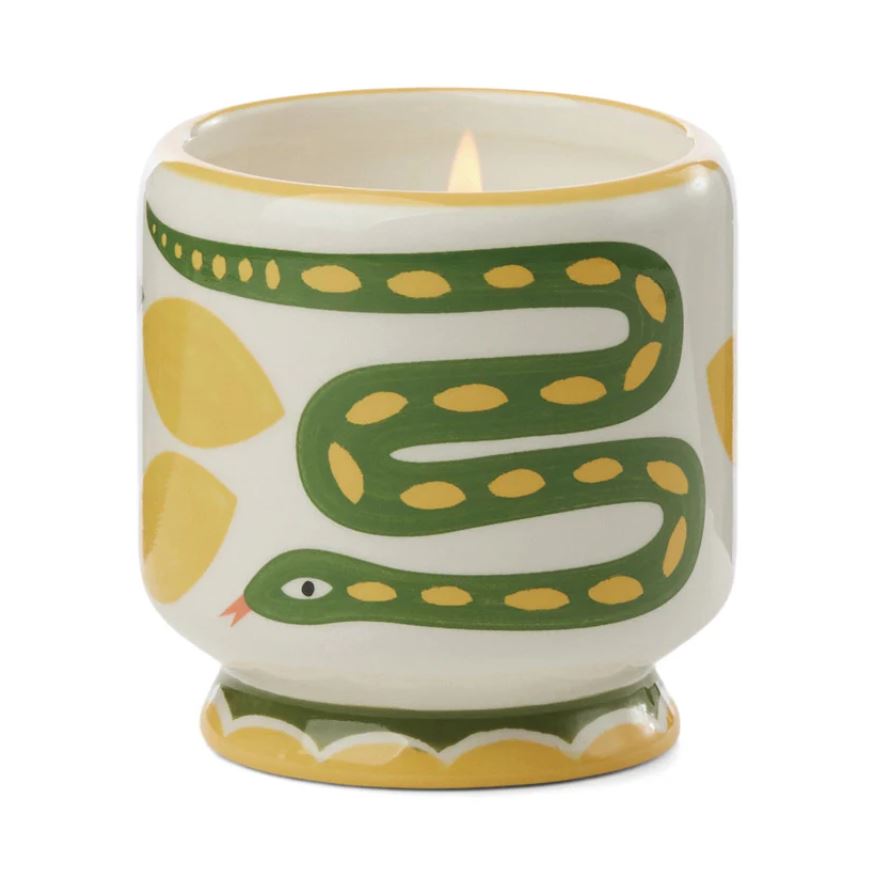 [DES-AD0801EU] DESIGNWORKS COLLECTIVE || Bougie parfumée Snake Ceramic Candle – Citronnelle Sauvage