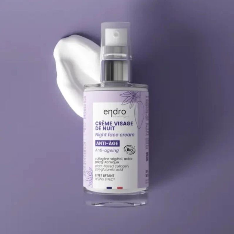 [END-CREME50] Endro | Crème visage de nuit collagène certifiée biologique