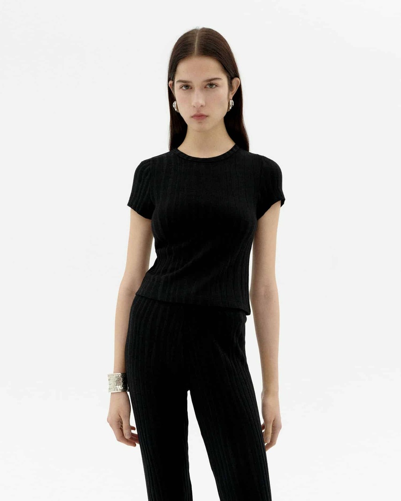 THINKING MU | Top Black rue - Black 