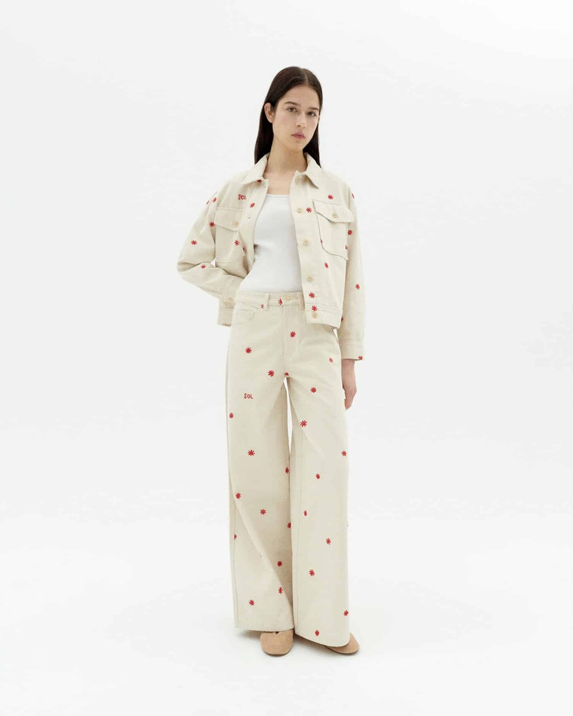THINKING MU | Pantalon Sol Chain Hedda - Ecru 