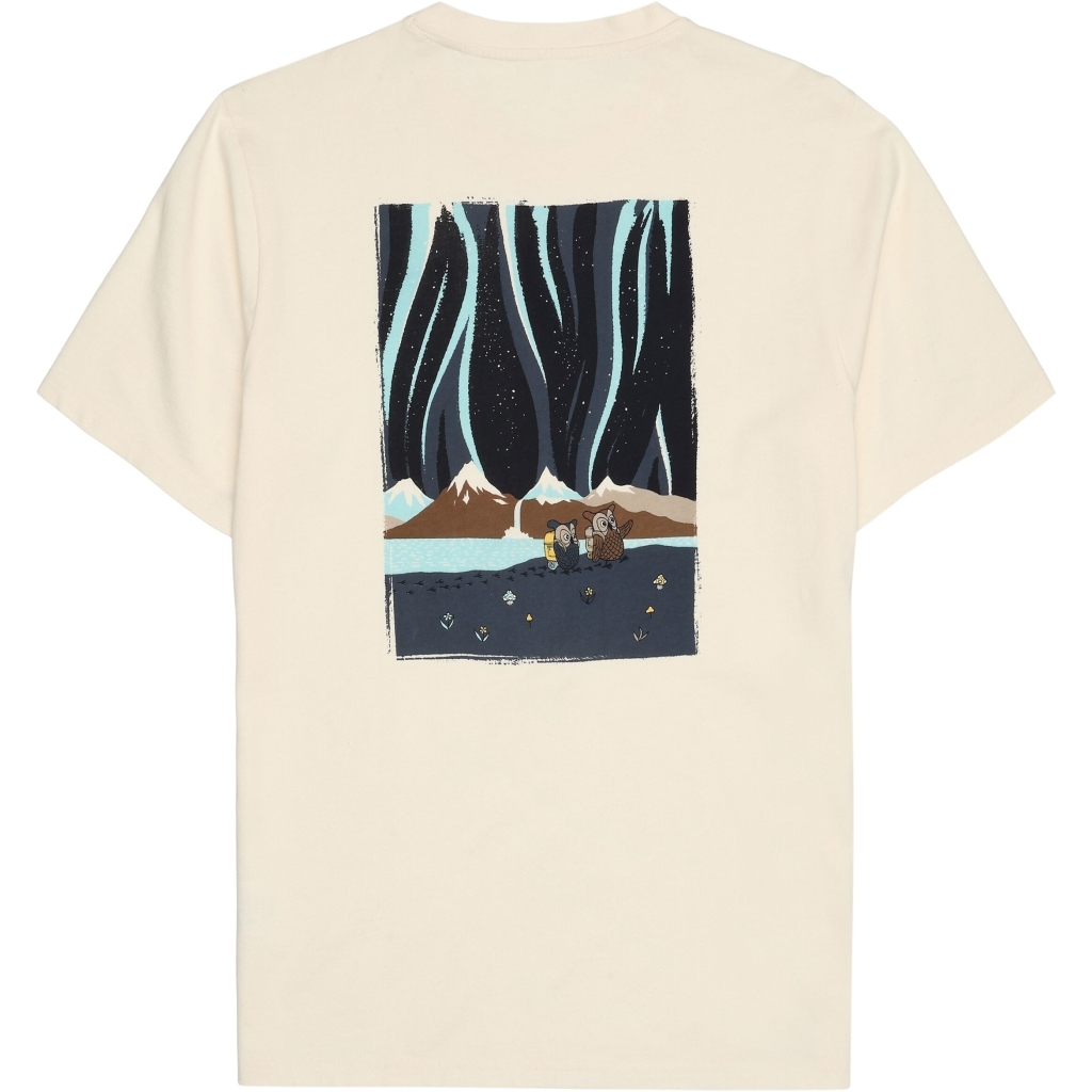 Knowledge Cotton Apparel  | T-shirts Regular single jersey hik printed - Egret