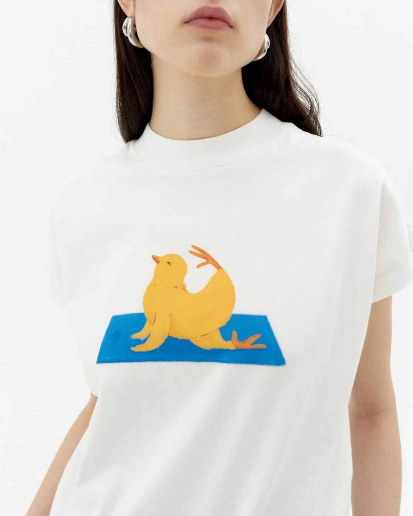 THINKING MU | T-shirt Yogui Animal Volta - White