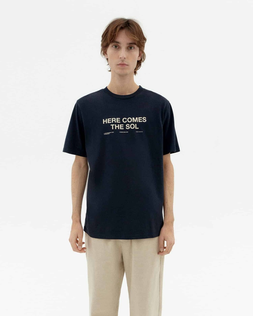 THINKING MU | T-shirt Classic Sol Zach - Navy
