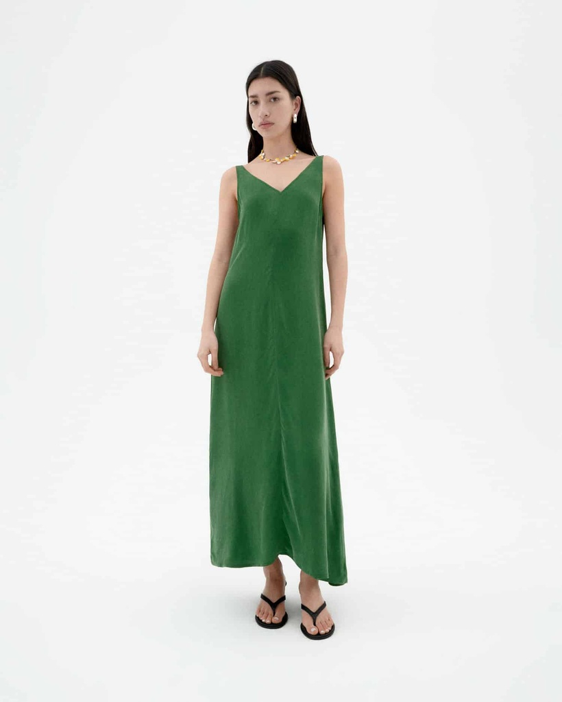 THINKING MU | DILL SADE DRESS - FEMME -GREEN