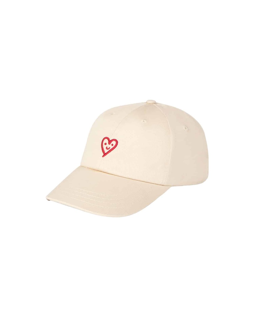 [THK-S25W-XHT00060-ECRU-U] THINKING MU | Casquette Chris Coeur - ecru