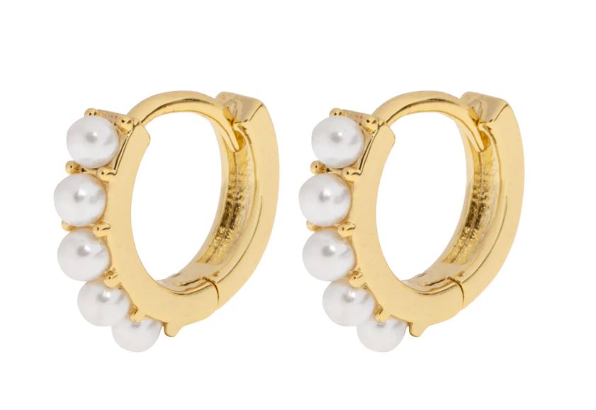 [TIM-84932] Timi | Boucles d'oreilles Essie - anneaux dorés à perles