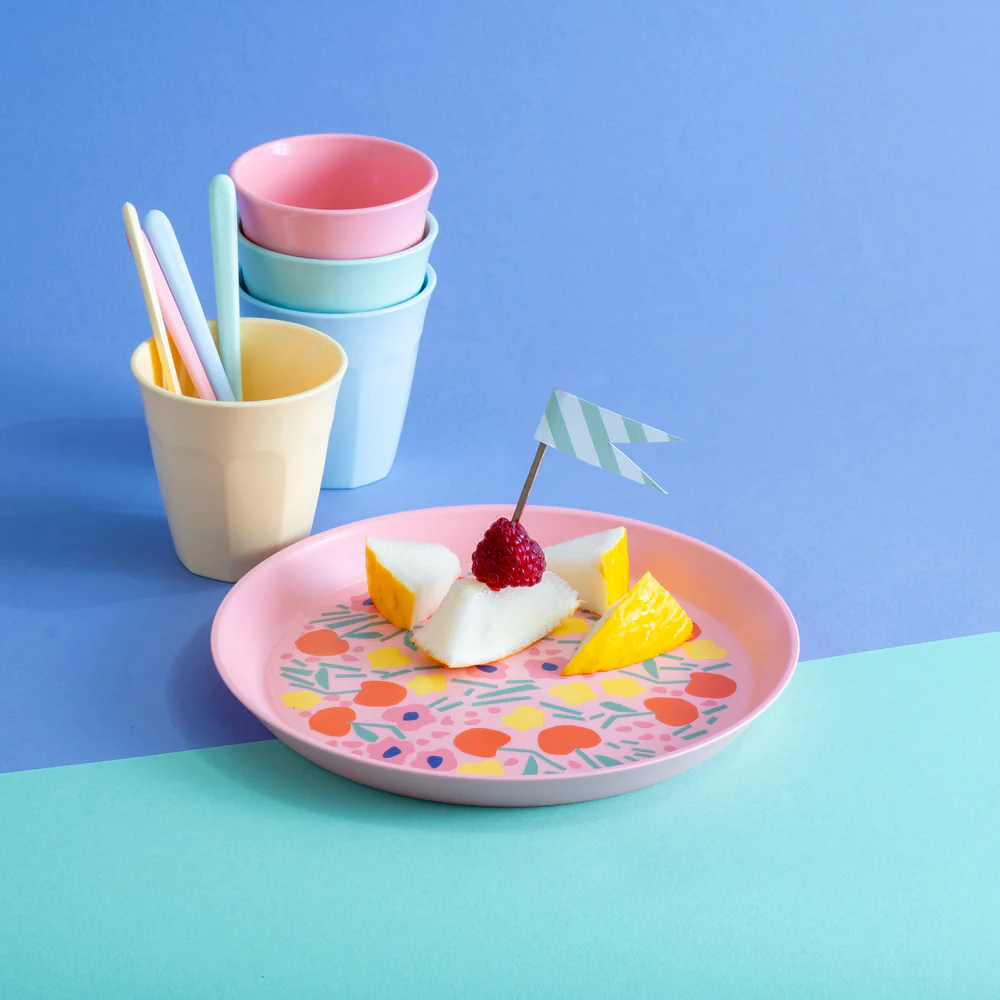 [KOZ-8161722] Koziol || Petite assiette 205 mm – Fleurs rose doux
